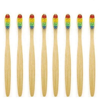 Wholesale Price Custom Logo Harcoal Natural  Bamboo Soft Bristle Toothbrush