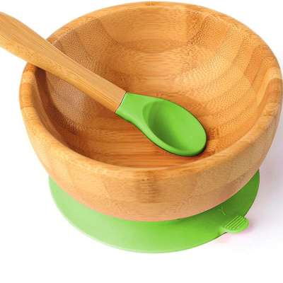 Kids Dinnerware Bamboo Fiber Baby Feeding Tableware Set,Bamboo Plate Set For Kids with spoon