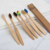 disposable adult or baby bamboo toothbrush with soft bristle