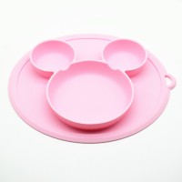 New Design Food Grade Silicone suction placemat with plate baby meal mat feeding bowls